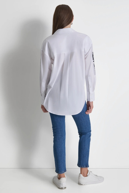 Женская рубашка DKNY c длинным рукавом 1159836245 (Белый L)