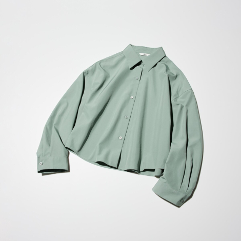 Легка сорочка UNIQLO на ґудзиках 1159837440 (Зелений S)