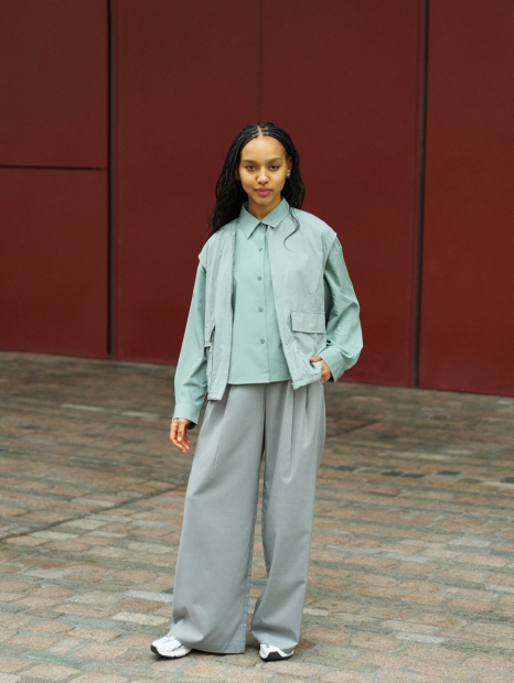 Легка сорочка UNIQLO на ґудзиках 1159837440 (Зелений S)