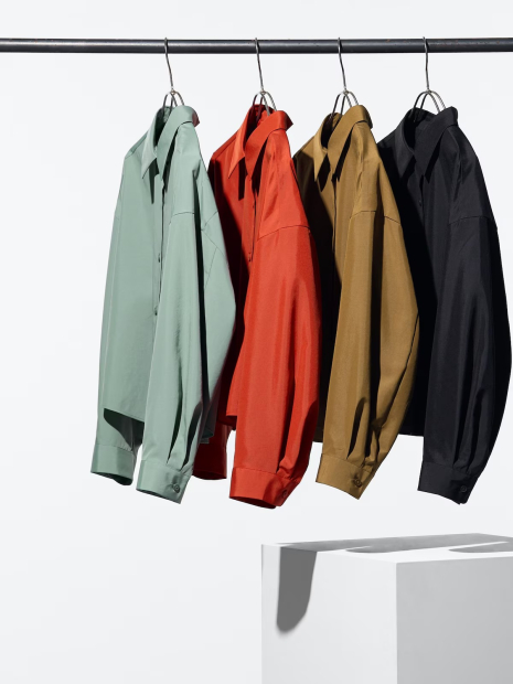 Легка сорочка UNIQLO на ґудзиках 1159837440 (Зелений S)
