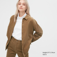 Вельветовая рубашка UNIQLO 1159782195 (Коричневый, L)