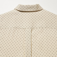 Женская легкая рубашка Uniqlo блуза в горошек 1159785316 (Бежевый, XXL)
