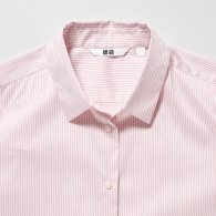 Женская легкая рубашка Uniqlo в полоску 1159786404 (Розовый, S)