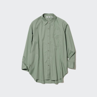 Легкая рубашка Uniqlo 1159786793 (Зеленый, XS)
