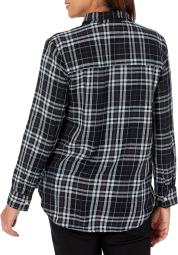 Женская фланелевая рубашка Gap в клетку 1159788901 (Черный, S)