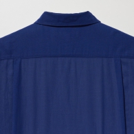Легкая полупрозрачная рубашка Uniqlo 1159796172 (Синий, S)