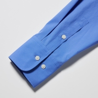 Хлопковая рубашка UNIQLO  с длинным рукавом 1159795837 (Голубой, L)