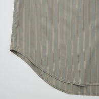 Женская рубашка Uniqlo в полоску 1159797490 (Зеленый, L)