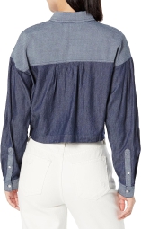 Женская укороченная рубашка Tommy Hilfiger 1159809724 (Синий, S)