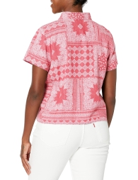 Жіноча сорочка з принтом Tommy Hilfiger з коротким рукавом 1159806892 (червоний, XS)