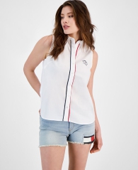 Женская рубашка Tommy Hilfiger без рукавов 1159808359 (Белый, M)
