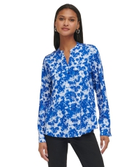 Жіноча легка сорочка на гудзиках Calvin Klein 1159808739 (Синій/Білий, M)