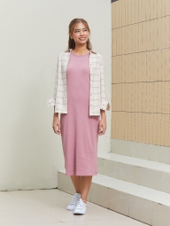 Жіноча сорочка Uniqlo в клітинку 1159830307 (Бежевий XL)