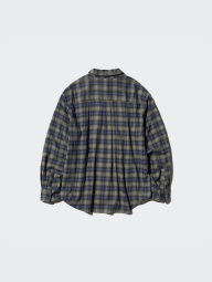 Фланелева сорочка Uniqlo в клітинку 1159831039 (Синій/Зелений M)