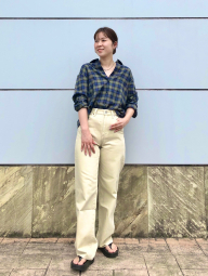Фланелева сорочка Uniqlo в клітинку 1159831136 (Синій/Зелений S)