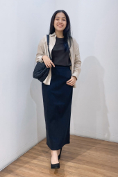 Женская фланелевая рубашка Uniqlo 1159833066 (Бежевый M)