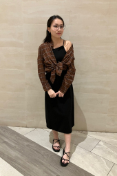 Женская фланелевая рубашка Uniqlo в клетку 1159833069 (Коричневый XXL)