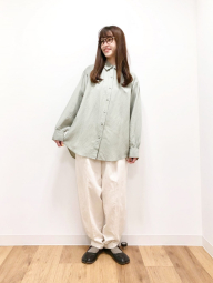 Легкая женская рубашка Uniqlo из льняной смеси 1159836994 (Зеленый S)