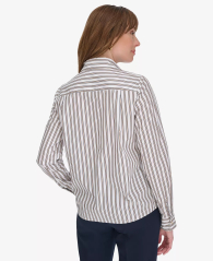 Жіноча сорочка Tommy Hilfiger в смужку 1159837242 (Білий XL)