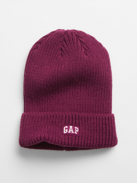 Шапка женская теплая GAP бини art801659 (Бордовый, One size)