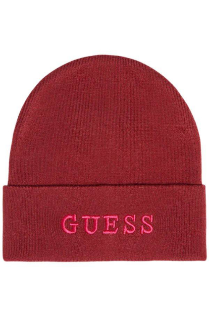 Шапка женская Guess с вышитым логотипом 1159783031 (Бордовый, One size)