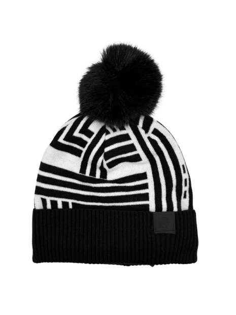 Женская шапка-бини Karl Lagerfeld Paris с помпоном 1159795795 (Черный, One size)