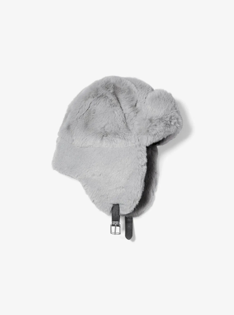 Жіноча шапка-вушанка зі штучного хутра Michael Kors 1159806729 (Сірий, One size)