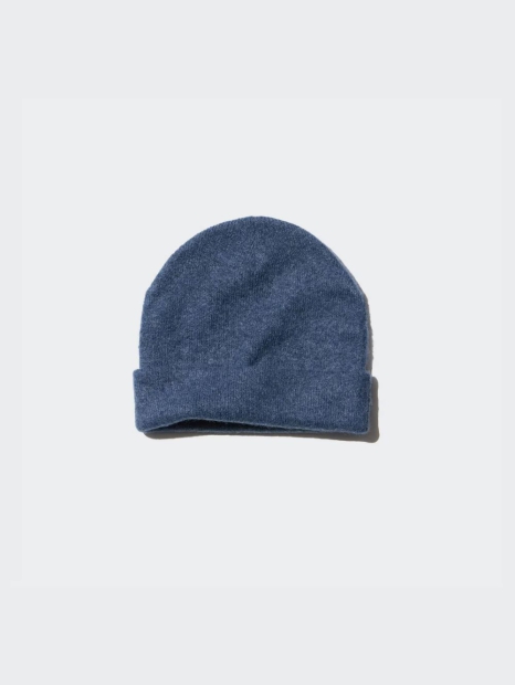 Стильна шапка-біні UNIQLO HEATTECH 1159826777 (Синій One size)