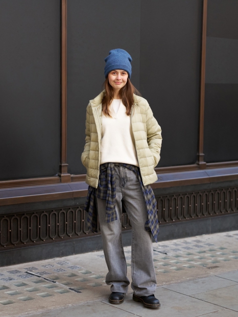 Стильна шапка-біні UNIQLO HEATTECH 1159826777 (Синій One size)
