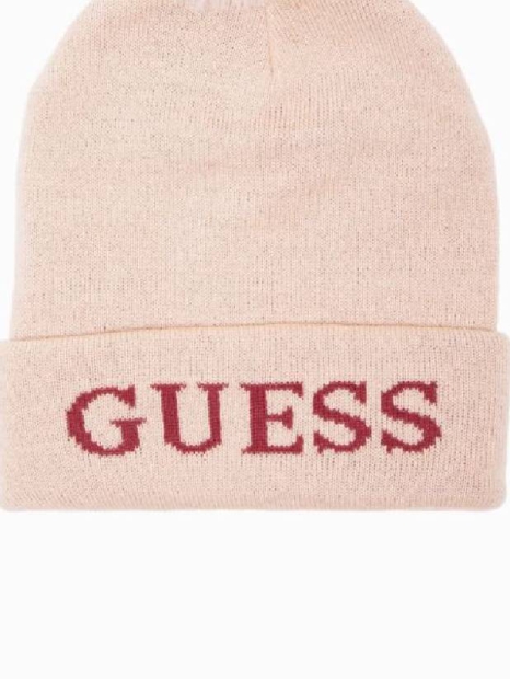 Жіноча шапка Guess з помпоном 1159827156 (Рожевий One size)