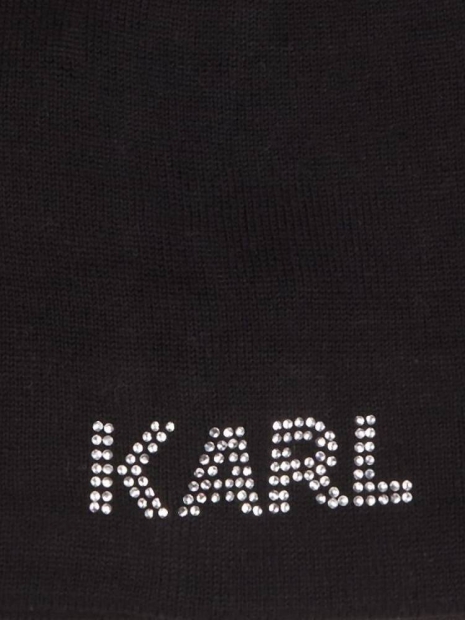 Жіноча шапка Karl Lagerfeld Paris зі стразами 1159829149 (Чорний One size)