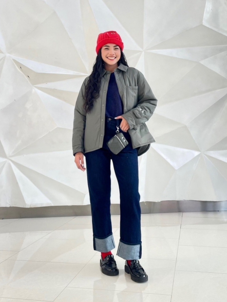 Стильна трикотажна шапка-біні HEATTECH UNIQLO з вишивкою 1159829359 (Червоний One size)