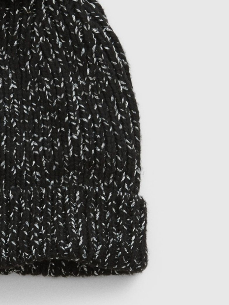 Женская вязаная шапка GAP с помпоном 1159836303 (Черный One size)