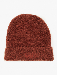 Уютная женская шапка Levi's с вышитым логотипом 1159767788 (Коричневый, One size)