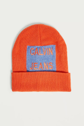Вязаная шапка Calvin Klein с логотипом 1159786160 (Оранжевый, One size)