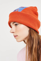 Вязаная шапка Calvin Klein с логотипом 1159786160 (Оранжевый, One size)
