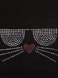 Женская шапка Karl Lagerfeld Paris со стразами 1159795303 (Черный, One size)