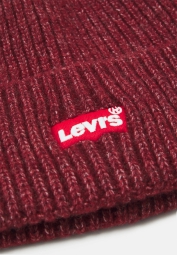 Теплая вязаная шапка Levi's с логотипом 1159799036 (Бордовый, One size)