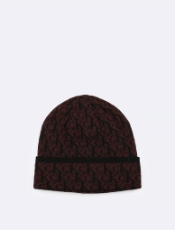 Вязаная шапка Calvin Klein двусторонняя 1159799549 (Бордовый/Черный, One size)