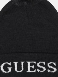 Жіноча шапка Guess з помпоном 1159824281 (Чорний One size)