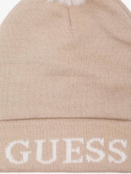 Жіноча шапка Guess з помпоном 1159827332 (Бежевий One size)