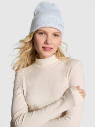 Женская шапка Victoria's Secret Pink с логотипом 1159830317 (Голубой One size)