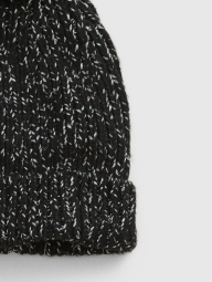 Женская вязаная шапка GAP с помпоном 1159836303 (Черный One size)
