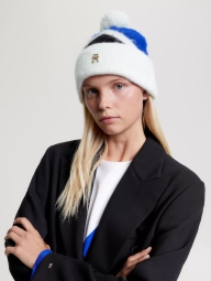 Тепла жіноча шапка Tommy Hilfiger з помпоном 1159825186 (Різні кольори One size)