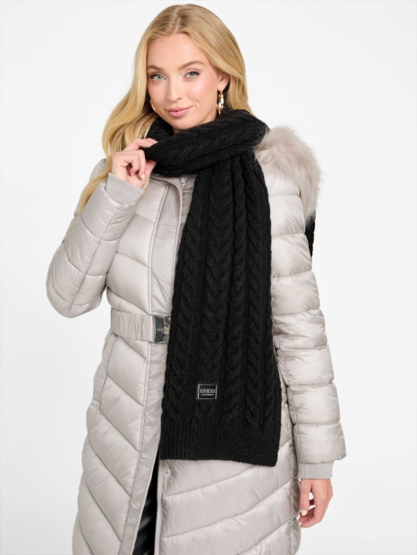 Вязаный шарф Guess с логотипом 1159826977 (Черный One size)