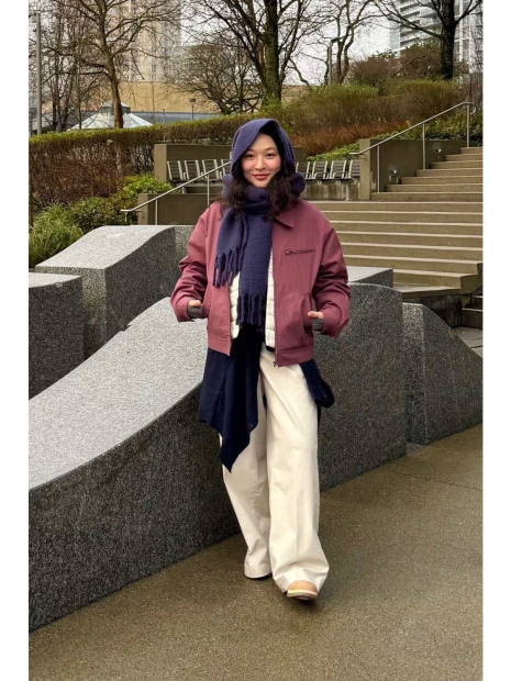 Теплый шарф Uniqlo Soufflé 1159827348 (Синий One size)