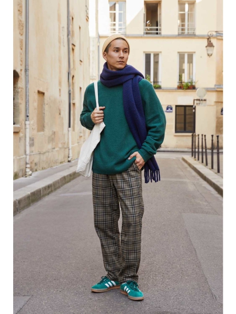 Теплый шарф Uniqlo Soufflé 1159827348 (Синий One size)