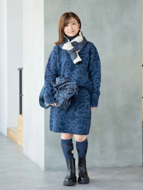 Утеплений шарф Uniqlo, що складається, з підкладкою 1159828097 (Синій One size)