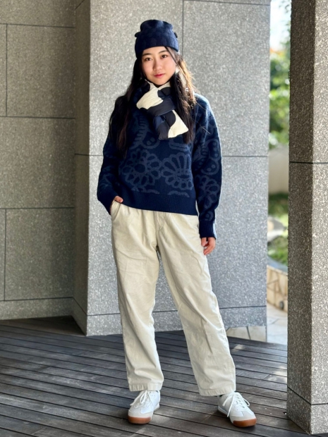Утеплений шарф Uniqlo, що складається, з підкладкою 1159828097 (Синій One size)