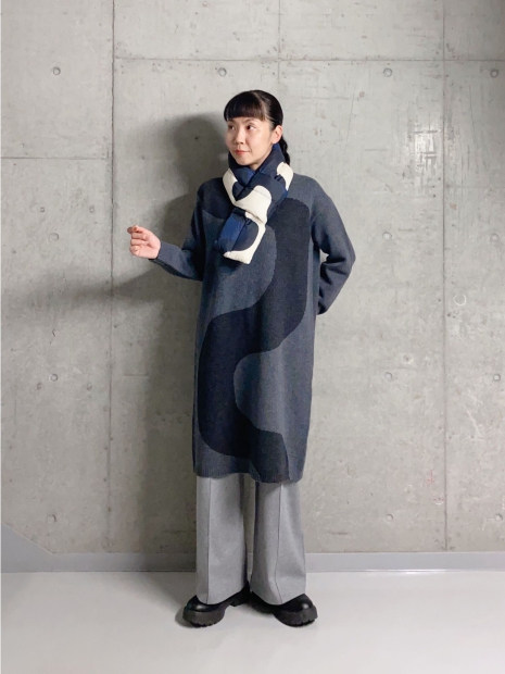Утеплений шарф Uniqlo, що складається, з підкладкою 1159828097 (Синій One size)